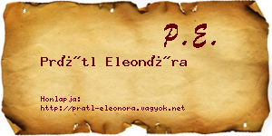 Prátl Eleonóra névjegykártya